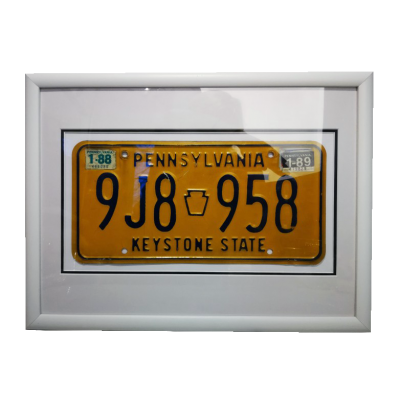 Amerykańska tablica rejestracyjna. Pennsylvania, USA.